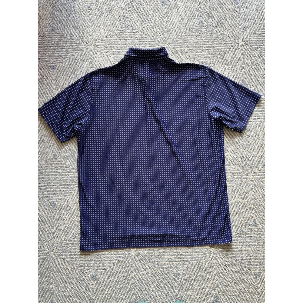 Hart Schaffner Marx Poly/Spandex Polo Shirt - Blue w/ Circle Design - Large - Picture 4 of 4